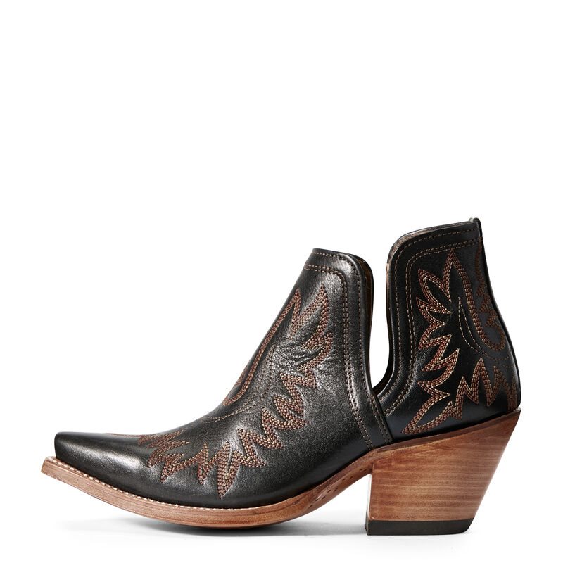 Buty Zachodnie Damskie Ariat Dixon Czarne Brązowe | PL-323513