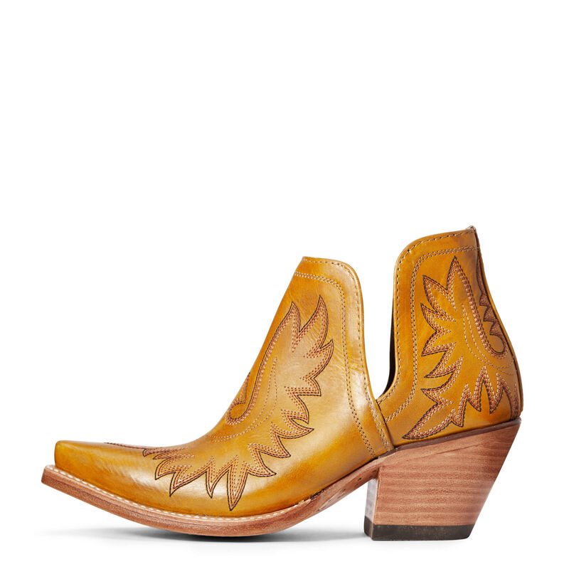 Buty Zachodnie Damskie Ariat Dixon Musztardowe | PL-381697