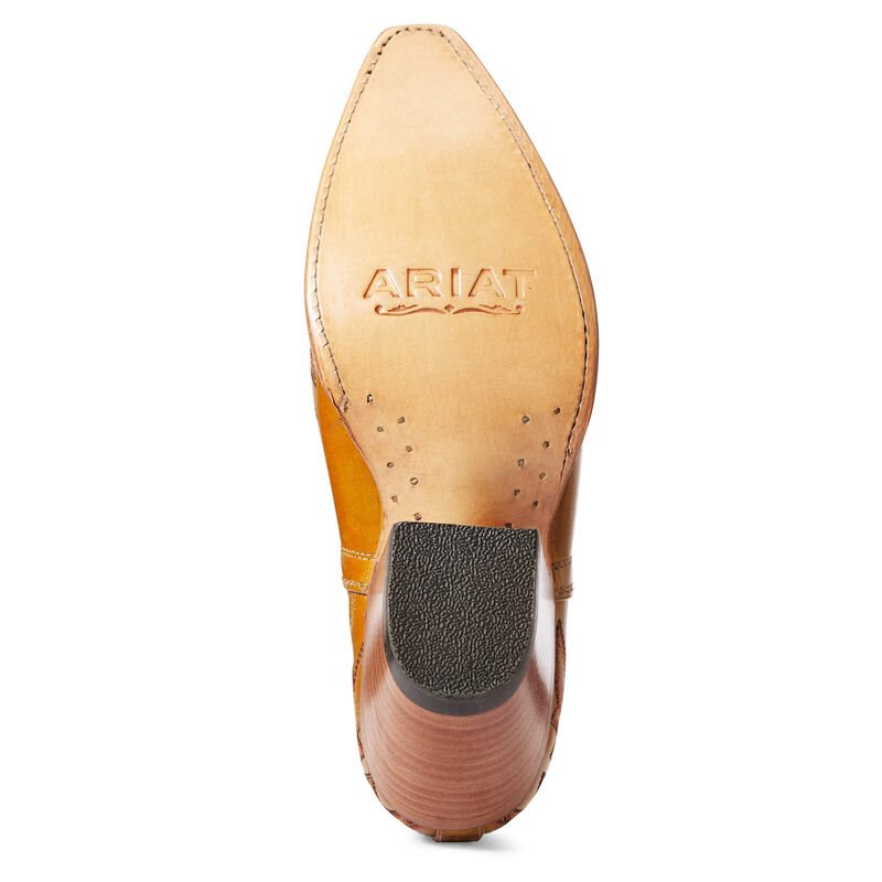 Buty Zachodnie Damskie Ariat Dixon Musztardowe | PL-381697