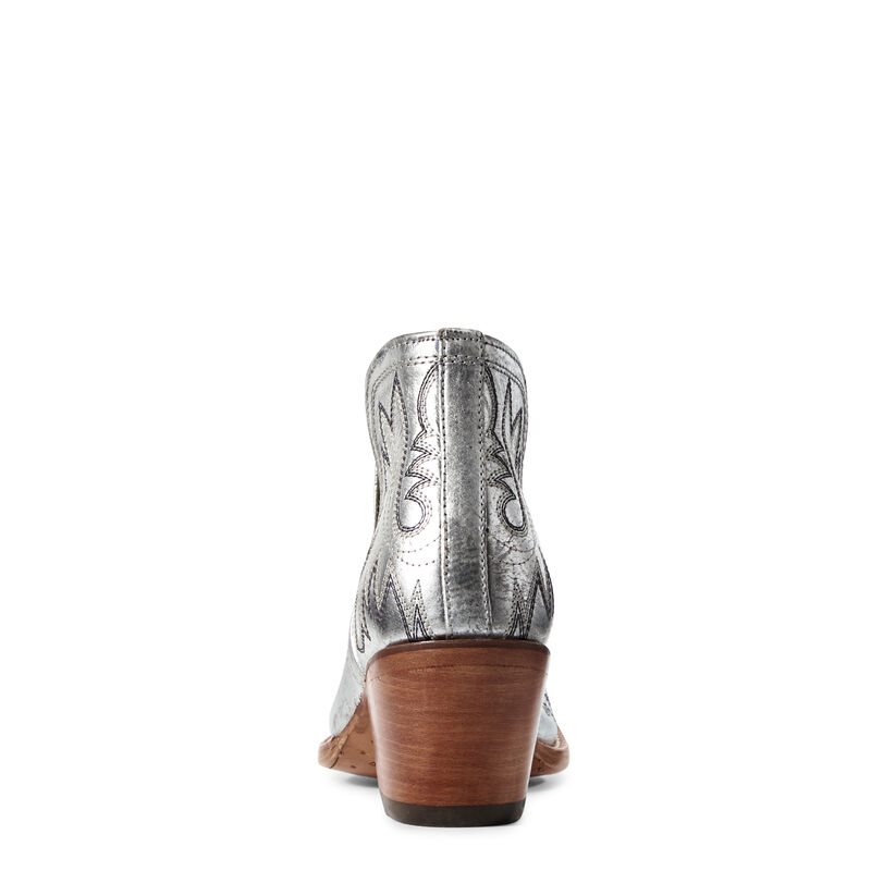 Buty Zachodnie Damskie Ariat Dixon Srebrne Metal | PL-013558