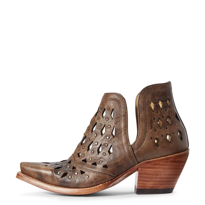 Buty Zachodnie Damskie Ariat Dixon Studded Kawa | PL-285525