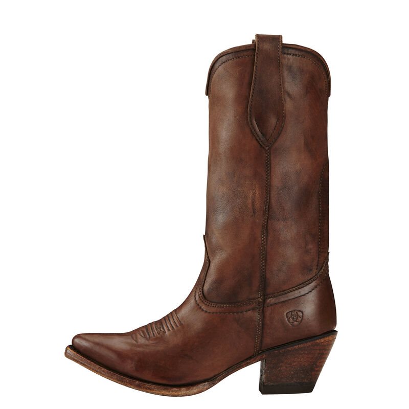 Buty Zachodnie Damskie Ariat Josefina Czerwone Brązowe | PL-065192