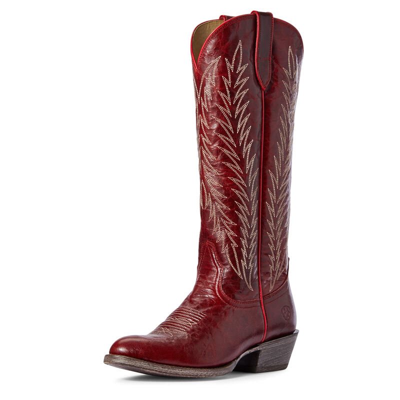 Buty Zachodnie Damskie Ariat Legacy Two Step Bordowe | PL-556333