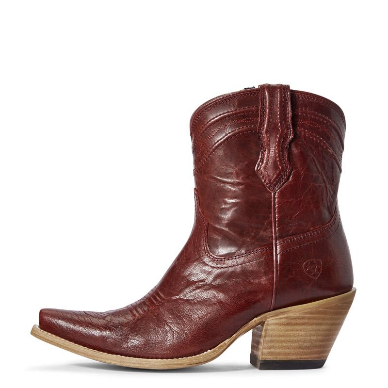 Buty Zachodnie Damskie Ariat Legacy X Metalowym Bordowe | PL-959657