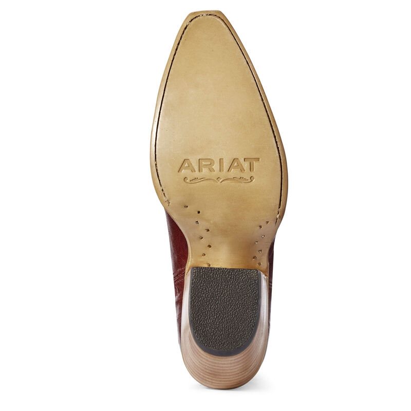 Buty Zachodnie Damskie Ariat Legacy X Metalowym Bordowe | PL-959657