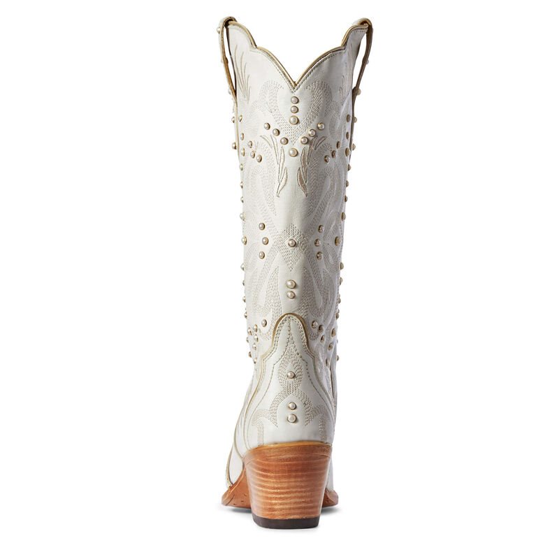 Buty Zachodnie Damskie Ariat Pearl Białe | PL-852655