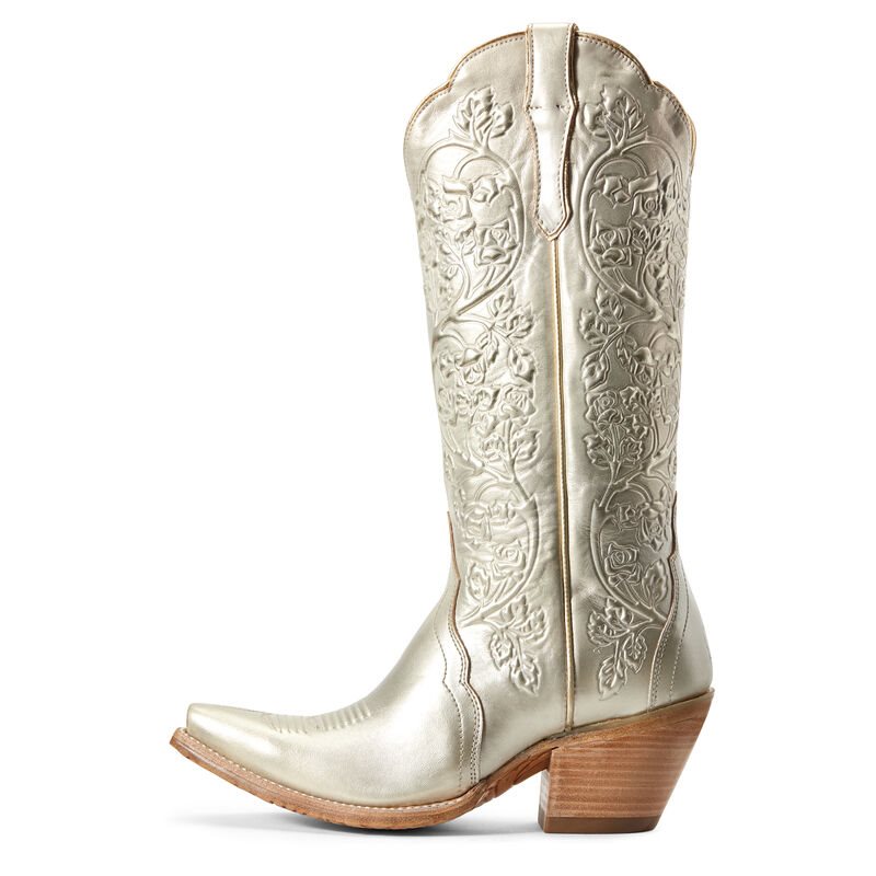 Buty Zachodnie Damskie Ariat Platinum Złote | PL-361210