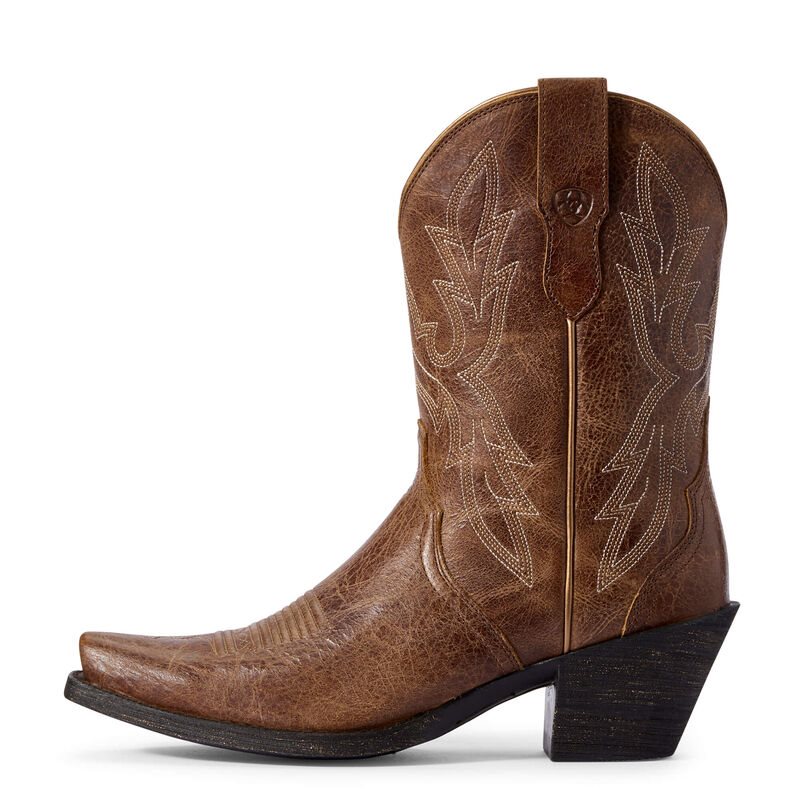 Buty Zachodnie Damskie Ariat Round Up Bella Ciemny Brązowe | PL-689476