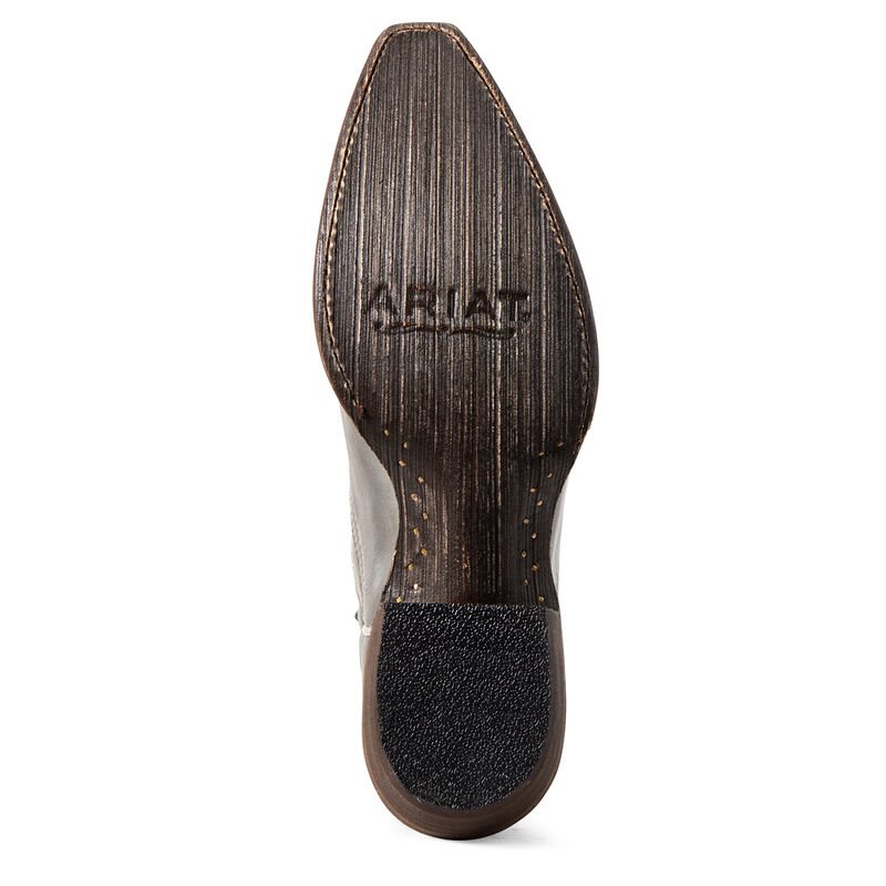 Buty Zachodnie Damskie Ariat Tailgate Srebrne Metal | PL-797755