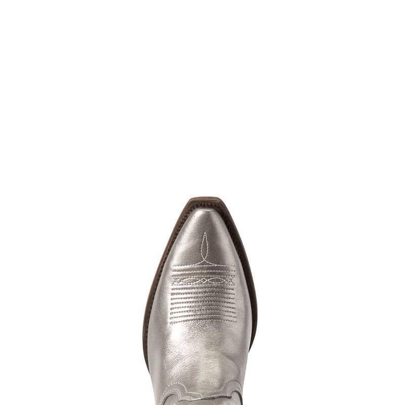 Buty Zachodnie Damskie Ariat Tailgate Srebrne Metal | PL-797755