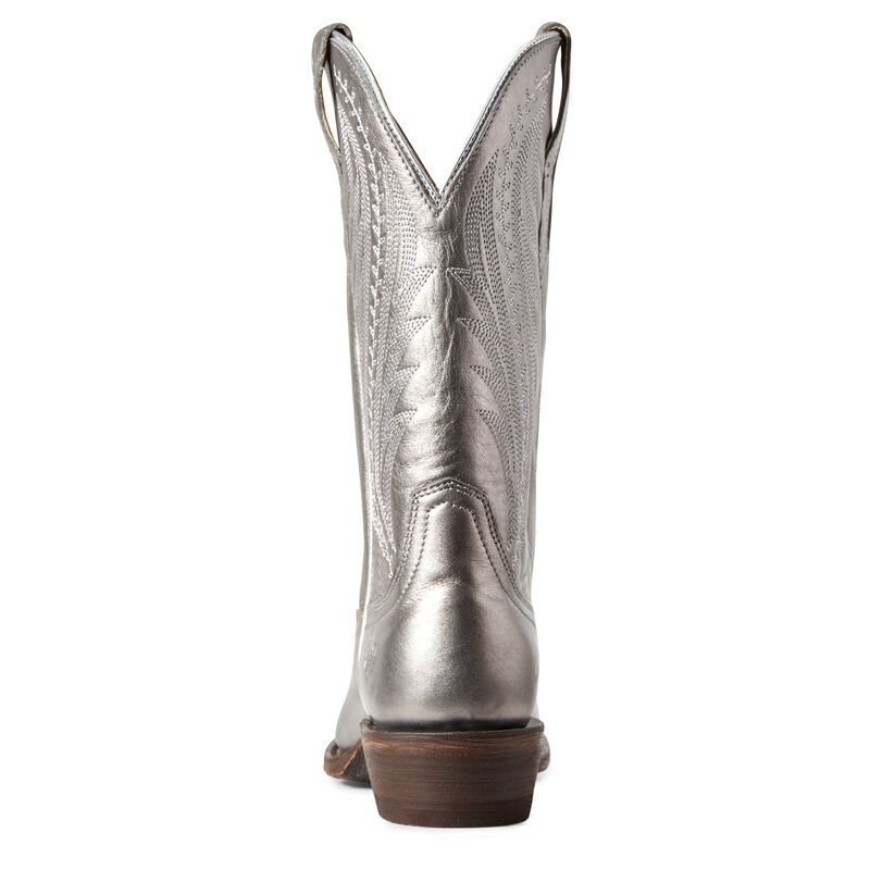 Buty Zachodnie Damskie Ariat Tailgate Srebrne Metal | PL-797755