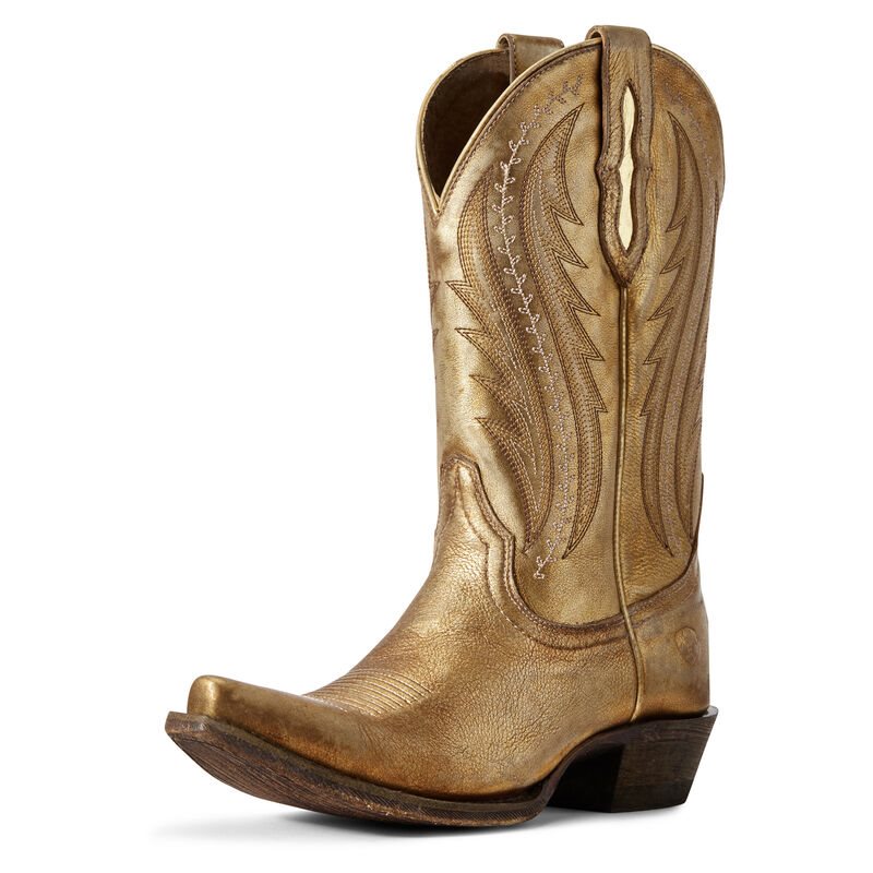 Buty Zachodnie Damskie Ariat Tailgate Złote | PL-558912