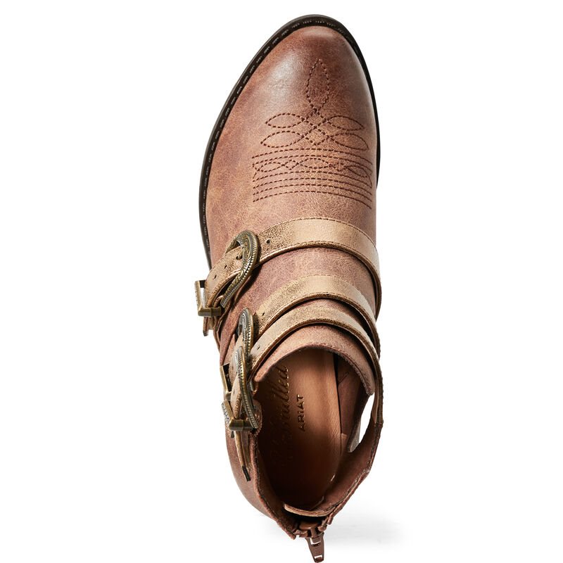 Buty Zachodnie Damskie Ariat Unbridled Melody Brązowe | PL-352500