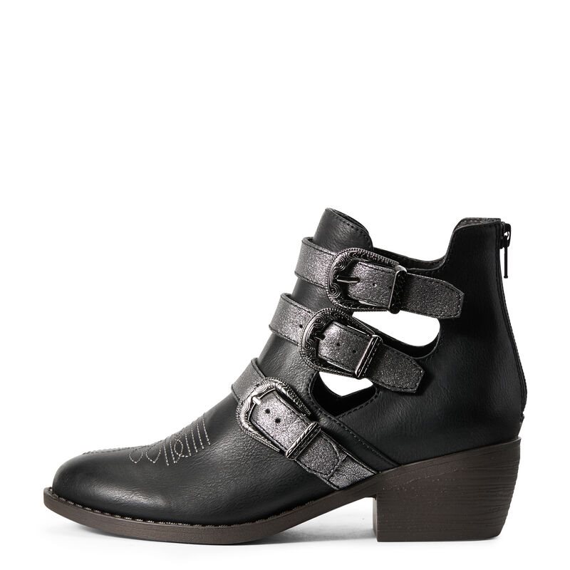 Buty Zachodnie Damskie Ariat Unbridled Melody Czarne Srebrne | PL-994027