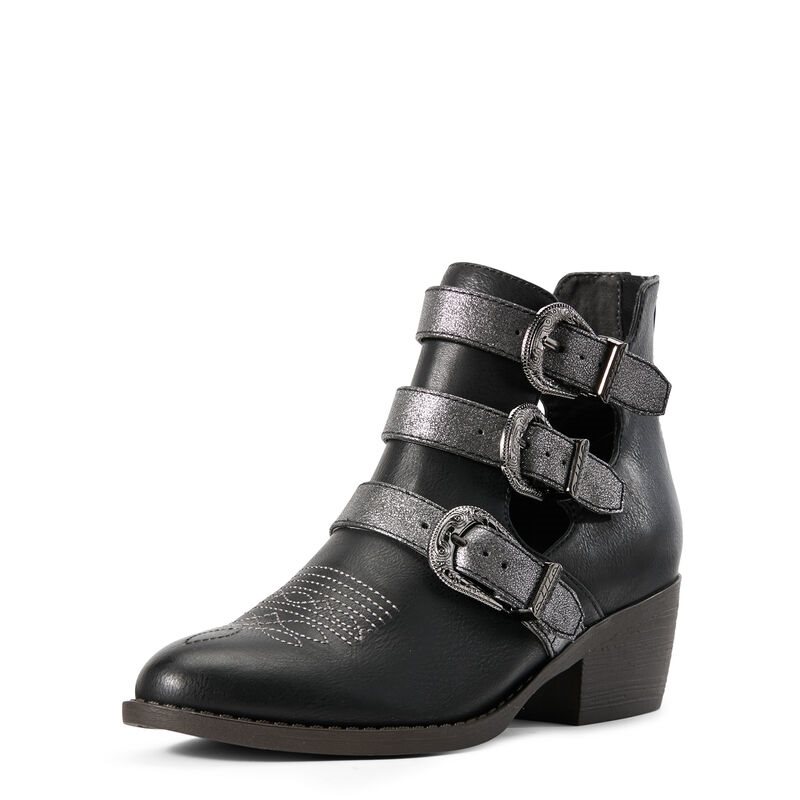 Buty Zachodnie Damskie Ariat Unbridled Melody Czarne Srebrne | PL-994027