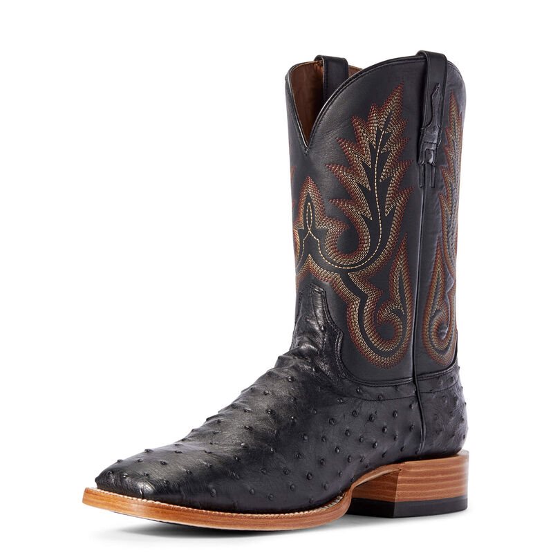 Buty Zachodnie Męskie Ariat Barker Czarne | PL-050686