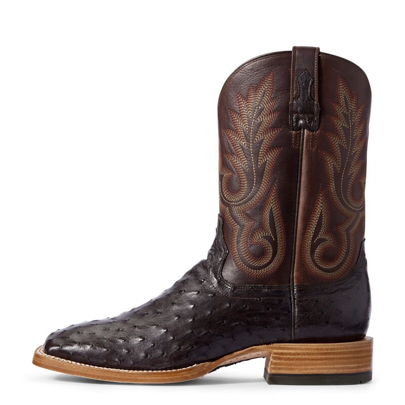 Buty Zachodnie Męskie Ariat Barker Exotics Ciemny Brązowe | PL-019925