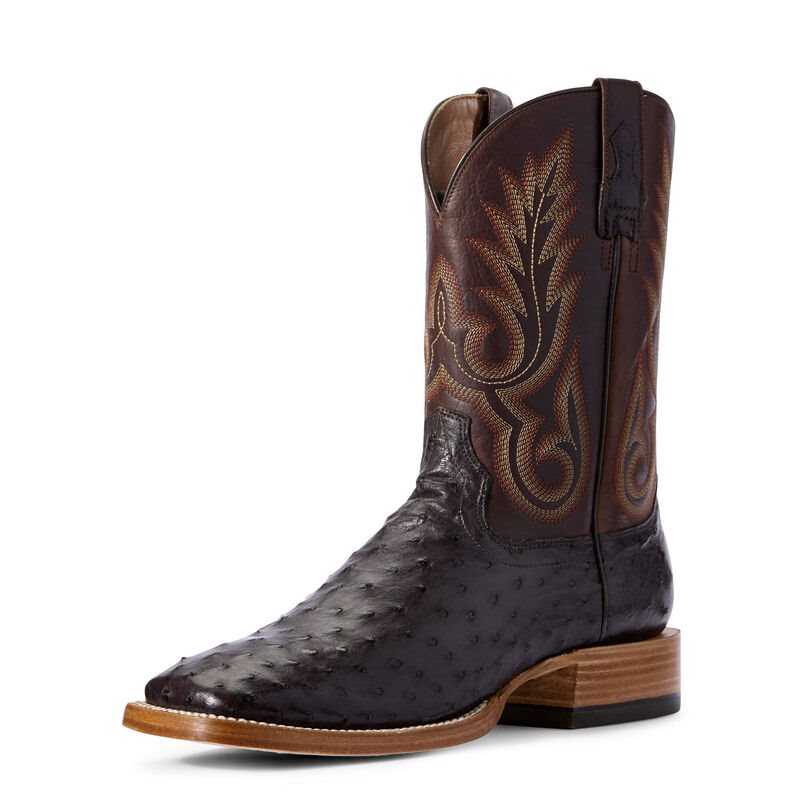 Buty Zachodnie Męskie Ariat Barker Exotics Ciemny Brązowe | PL-019925