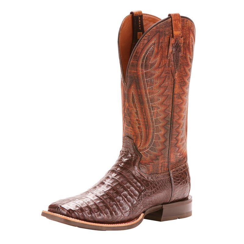 Buty Zachodnie Męskie Ariat Double Down Czerwone Brązowe | PL-026585