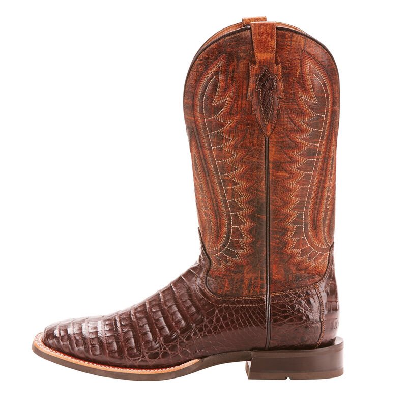 Buty Zachodnie Męskie Ariat Double Down Czerwone Brązowe | PL-026585