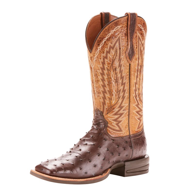 Buty Zachodnie Męskie Ariat Relentless Platinum Czerwone Brązowe | PL-047318