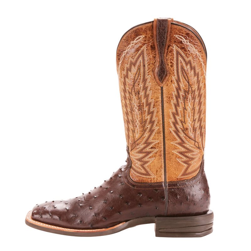 Buty Zachodnie Męskie Ariat Relentless Platinum Czerwone Brązowe | PL-047318