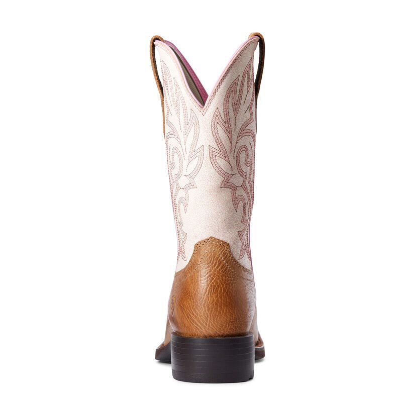 Buty Kowbojki Damskie Ariat Cattle Drive Brązowe Kremowe | PL-403190