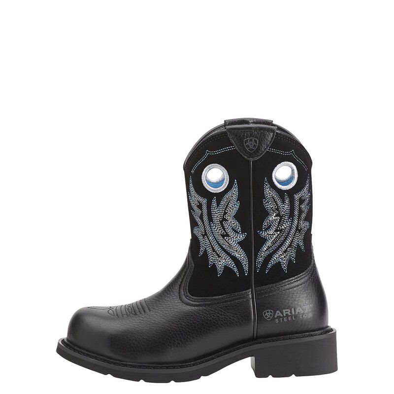 Buty Kowbojki Damskie Ariat Fatbaby Cowgirl Steel Metalowym Robocze Boots Czarne | PL-351975