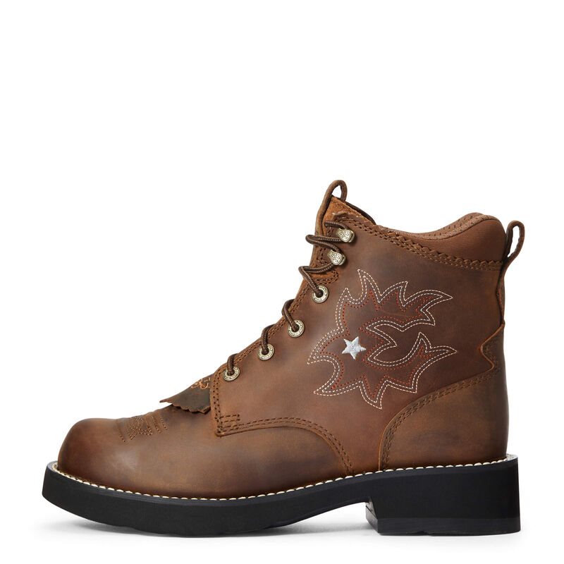 Buty Kowbojki Damskie Ariat Probaby Lacer Boots Brązowe | PL-401001