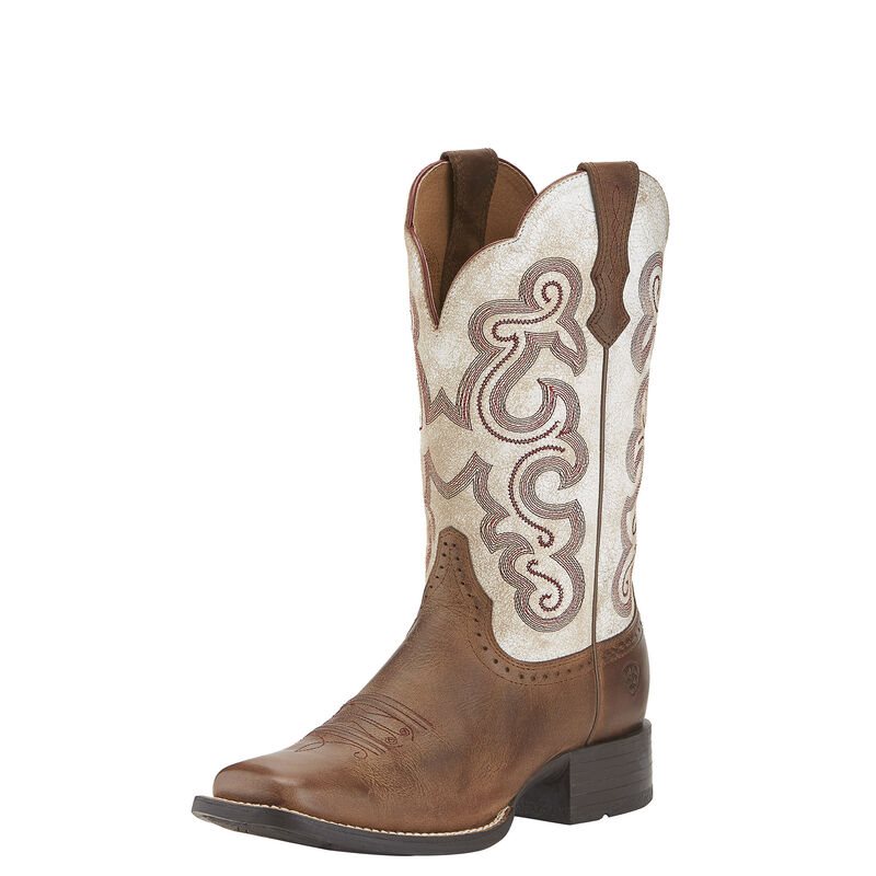 Buty Kowbojki Damskie Ariat Quickdraw Brązowe Beżowe | PL-660978