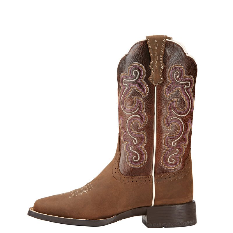 Buty Kowbojki Damskie Ariat Quickdraw Brązowe | PL-997259