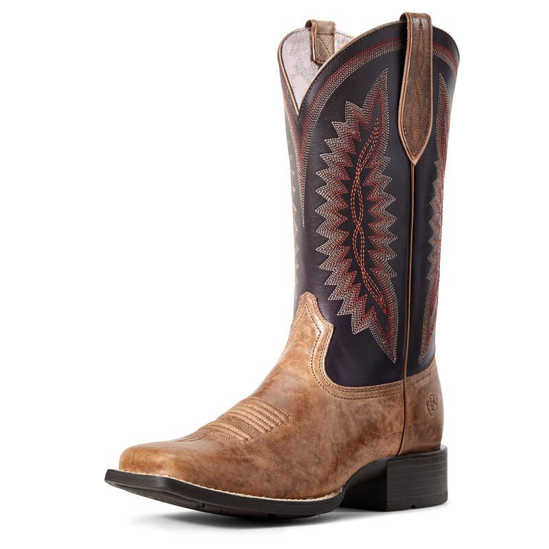 Buty Kowbojki Damskie Ariat Quickdraw Legacy Brązowe Szare Fioletowe | PL-573940