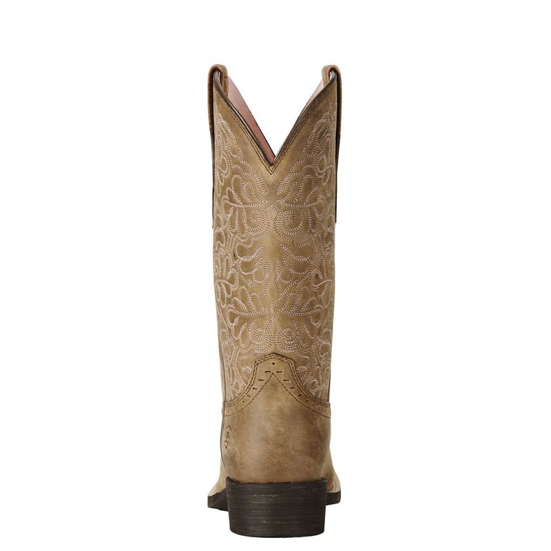 Buty Kowbojki Damskie Ariat Round Up Remuda Brązowe | PL-069014