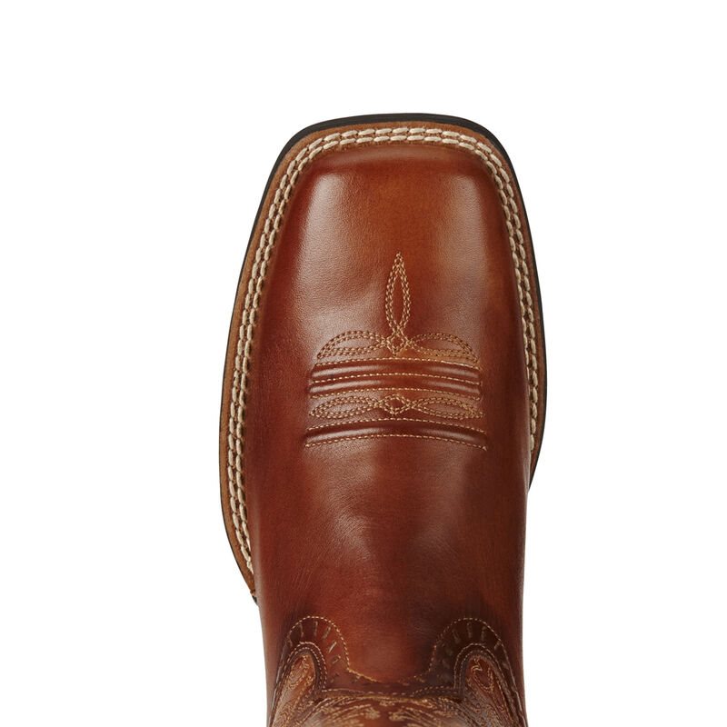 Buty Kowbojki Damskie Ariat Round Up Remuda Beżowe | PL-258692