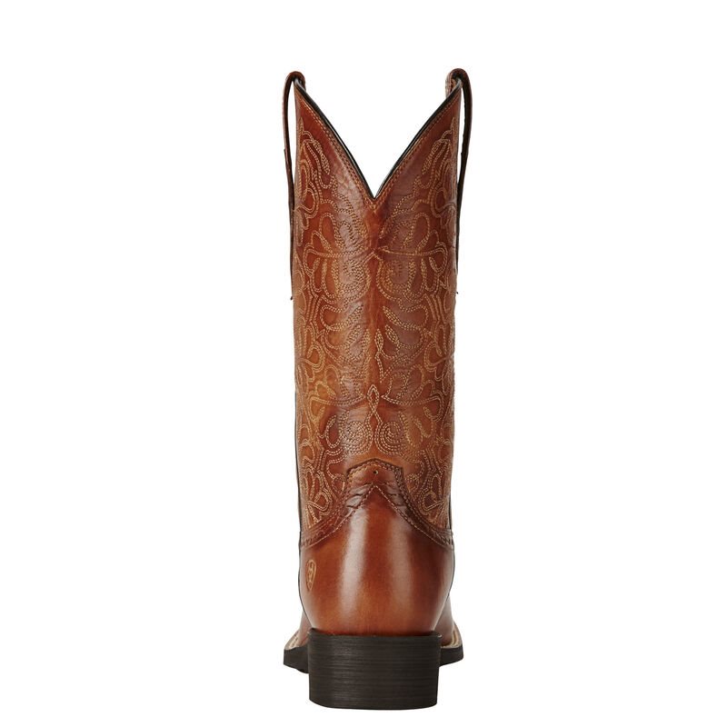 Buty Kowbojki Damskie Ariat Round Up Remuda Beżowe | PL-258692