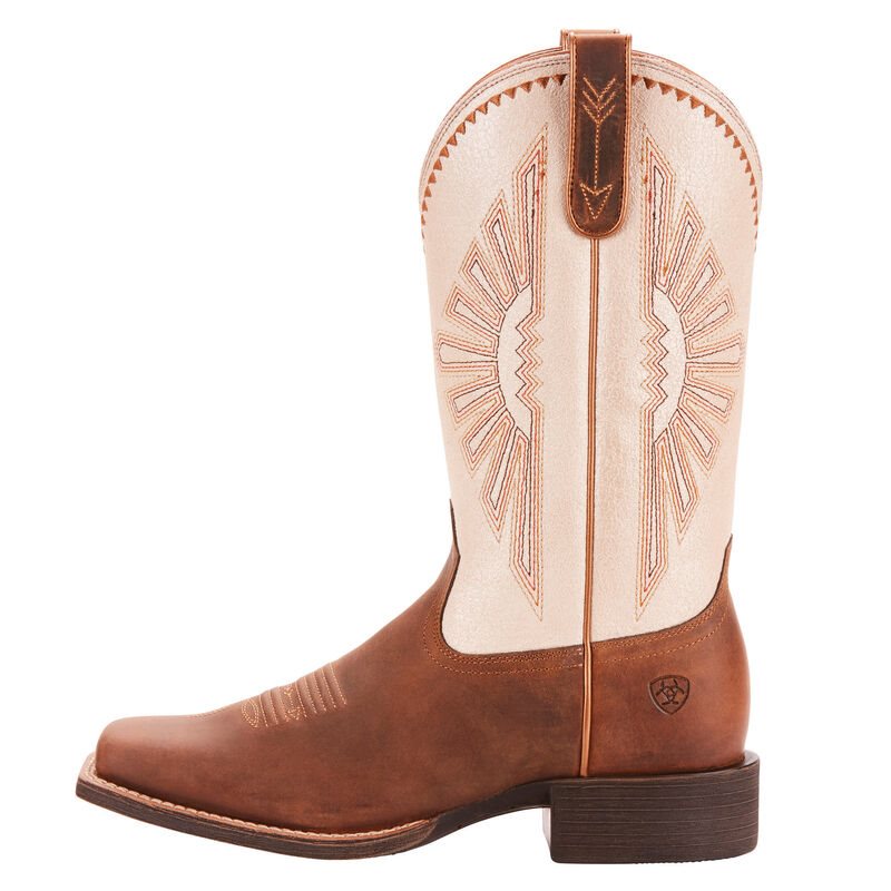 Buty Kowbojki Damskie Ariat Round Up Rio Brązowe | PL-348142