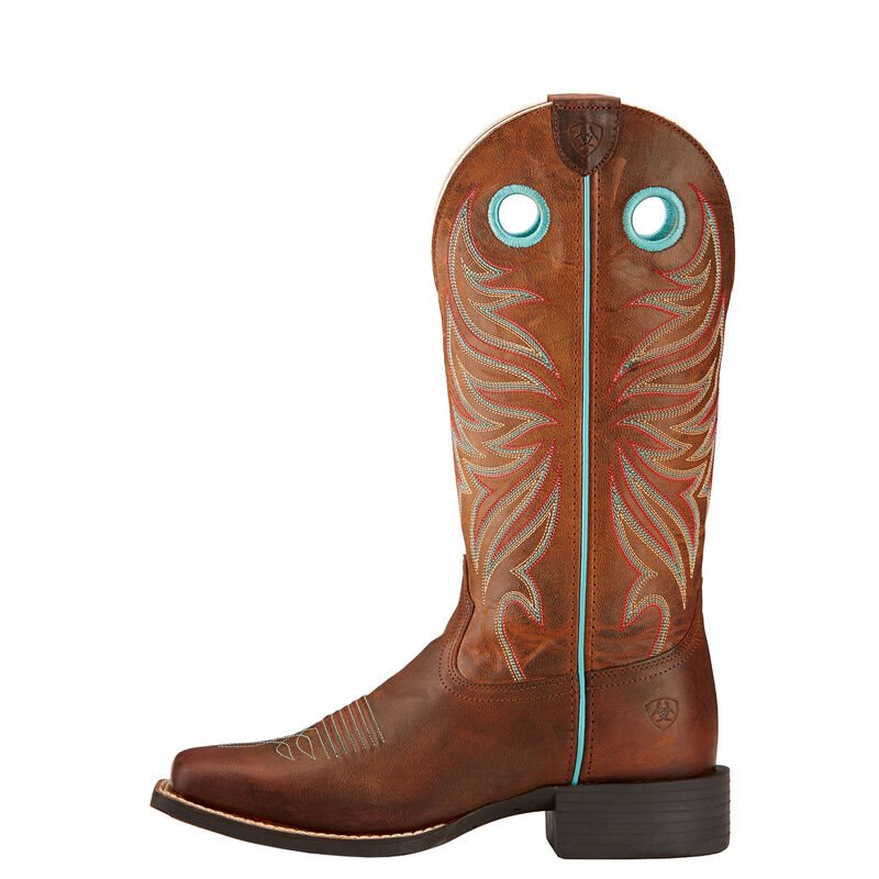 Buty Kowbojki Damskie Ariat Round Up Ryder Miedź | PL-572724