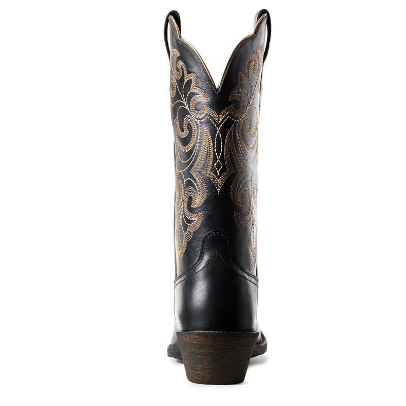 Buty Kowbojki Damskie Ariat Round Up Square Metalowym Czarne | PL-970604