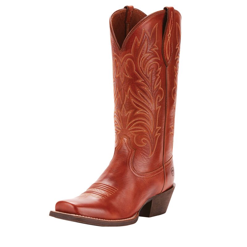 Buty Kowbojki Damskie Ariat Round Up Stockyards Beżowe | PL-273836