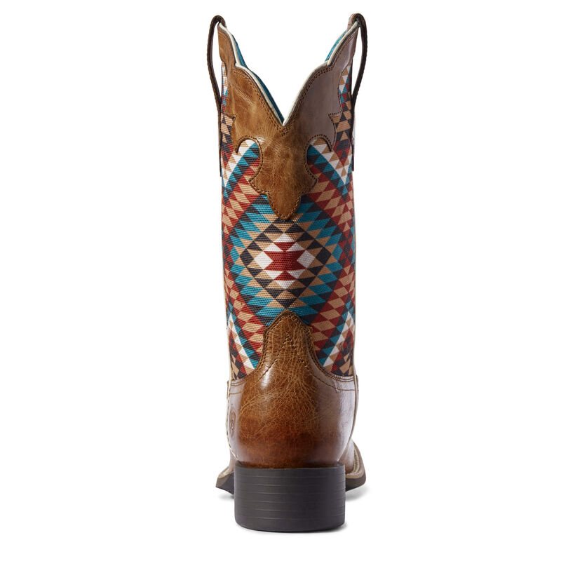 Buty Kowbojki Damskie Ariat Round Up Willow Ciemny Brązowe | PL-333385