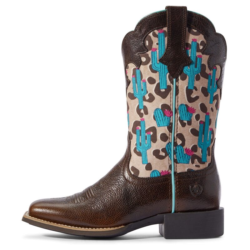 Buty Kowbojki Damskie Ariat Round Up Willow Czekolada | PL-913025