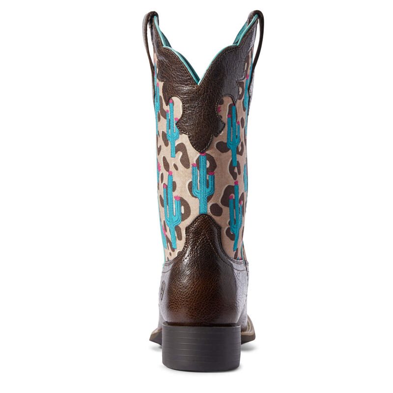 Buty Kowbojki Damskie Ariat Round Up Willow Czekolada | PL-913025