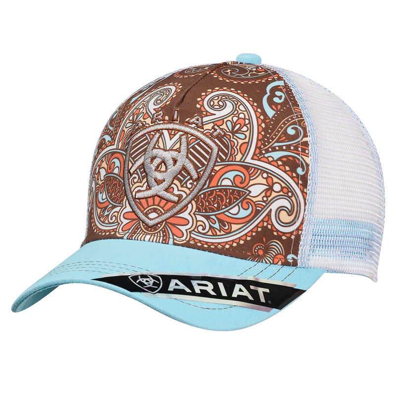 Czapki Damskie Ariat Structured Caps Niebieskie Białe | PL-613536