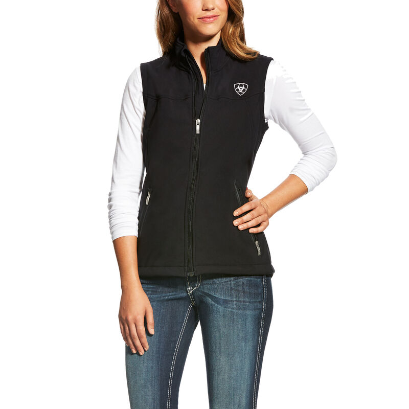 Kamizelki Damskie Ariat New Team Softshell Vest Czarne | PL-173093