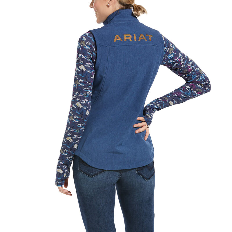 Kamizelki Damskie Ariat New Team Softshell Vest Ciemny Niebieskie | PL-237113