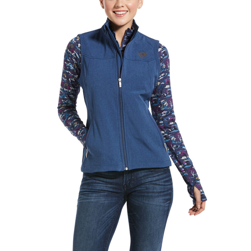 Kamizelki Damskie Ariat New Team Softshell Vest Ciemny Niebieskie | PL-237113