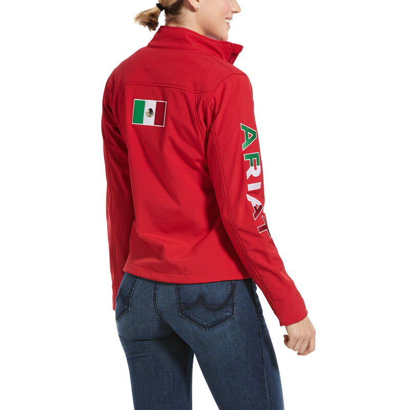 Kurtka Damskie Ariat Klasyczne Team MEXICO Softshell Wody Resistant Czerwone | PL-767350