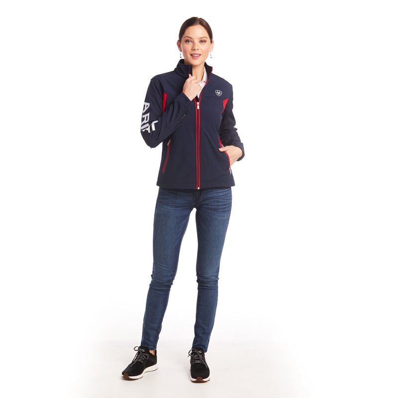 Kurtka Damskie Ariat New Team Softshell Jackets Granatowe | PL-735236