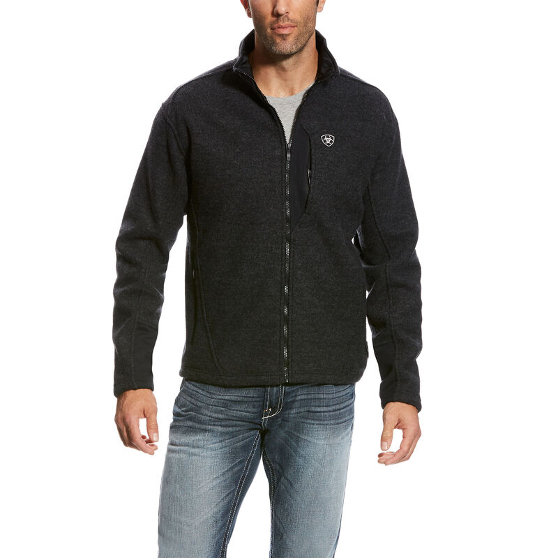 Kurtka Męskie Ariat Bowdrie Bonded Full Zip Czarne | PL-003572