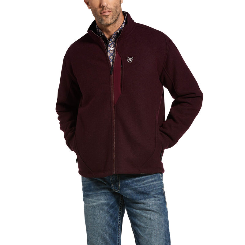 Kurtka Męskie Ariat Bowdrie Bonded Full Zip Ciemny Bordowe | PL-763643